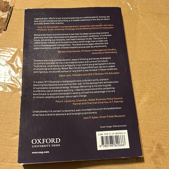 Rafael Ramirez 
Strategic Reframing: The Oxford Scenario Planning Approach - Picture 3 of 8